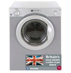White Knight C37AS 3kg Compact Uni-directional Dryer - Silver